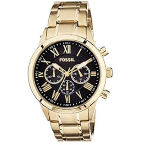 Correa de reloj Fossil BQ1733 Acero inoxidable Chapado en oro 22mm